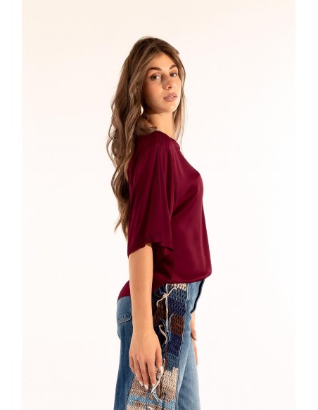 T-Shirt de cetim sobre Kontatto