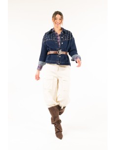 Calças elásticas de cano Kontatto