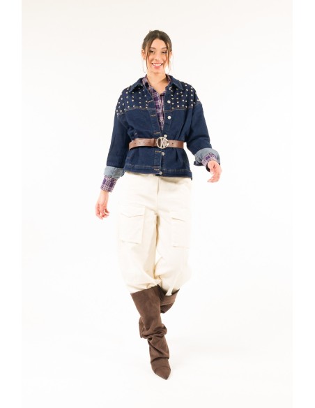 Calças elásticas de cano Kontatto