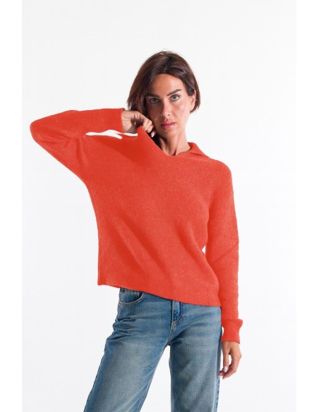 Camisola com decote em gola alta Kontatto