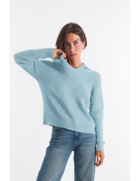 Camisola com decote em gola alta Kontatto