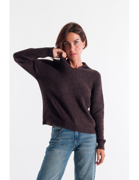 Camisola com decote em gola alta Kontatto