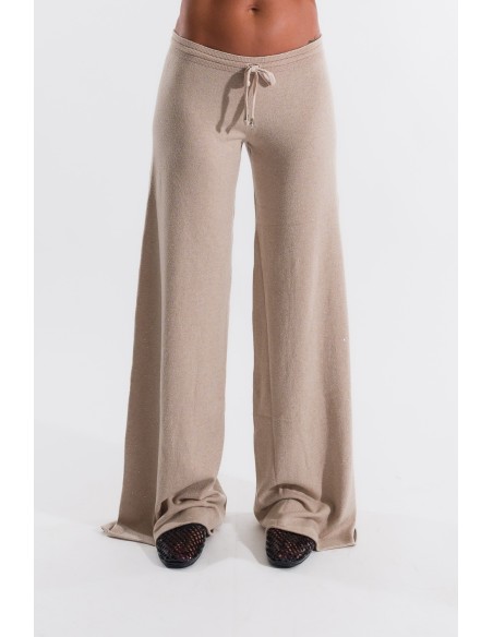 Calças com cordão Paillettes Kontatto