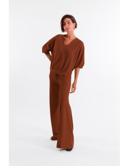 Calças com cordão Paillettes Kontatto