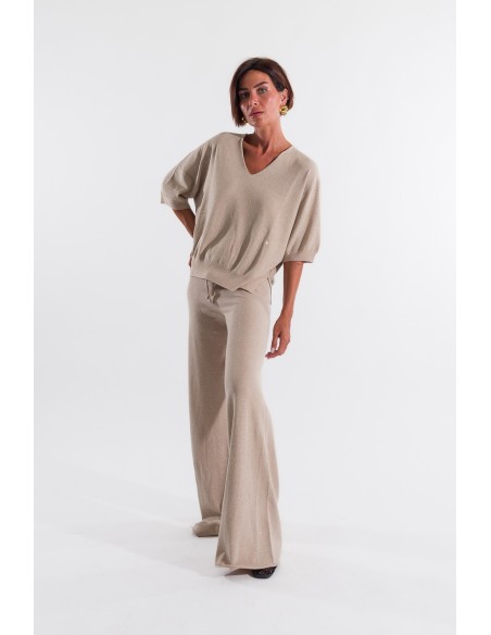 Calças com cordão Paillettes Kontatto