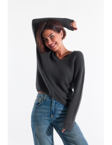 Camisola com decote em V sobre Kontatto