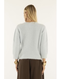 Manga três quartos com gola redonda Kontatto 2