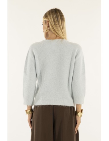 Manga três quartos com gola redonda Kontatto