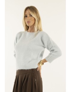 Manga três quartos com gola redonda Kontatto