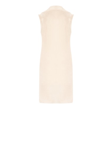 Casaco comprido sem mangas e de camurça reversível de pelo sintético Rinascimento