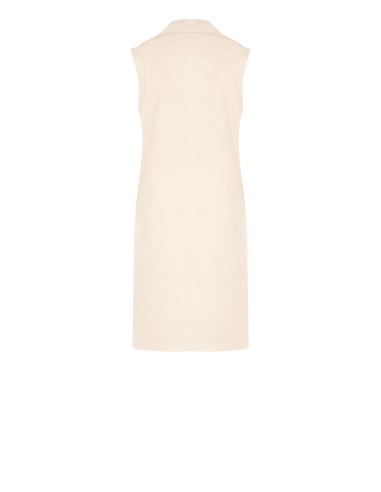 Casaco comprido sem mangas e de camurça reversível de pelo sintético Rinascimento