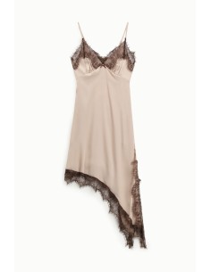 Vestido curto com renda e alças finas Dixie