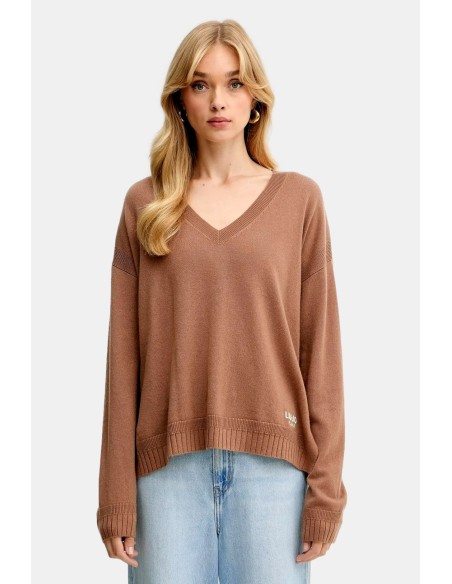 Camisola de cor sólida Liu Jo