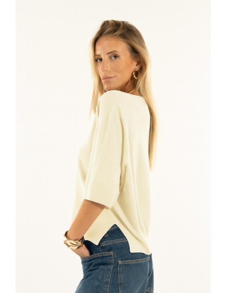 Camisola Kontatto de manga curta com decote em V