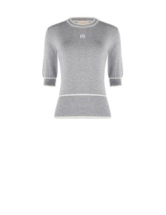 Camisola de mistura de viscose com logótipo RR bordado Rinascimento