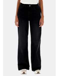 Calças palazzo em ganga Liu Jo