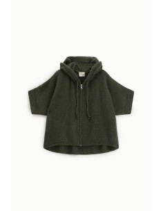 Cardigan com capuz, fecho de correr e mangas ao cotovelo Dixie 2