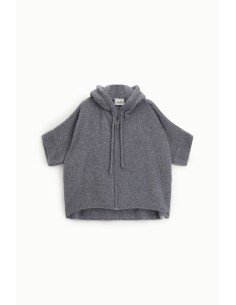 Cardigan com capuz, fecho de correr e mangas ao cotovelo Dixie 2