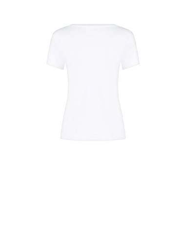 T-shirt regular em mistura de algodão com estampa de ursinho Rinascimento