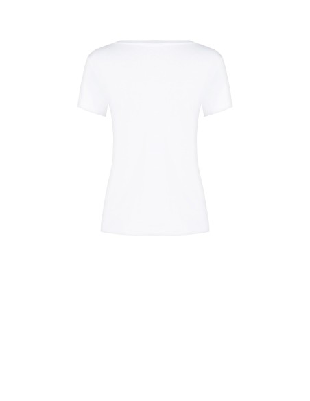 T-shirt regular em mistura de algodão com estampa de ursinho Rinascimento