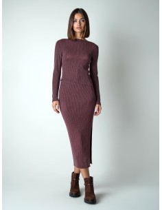 Top justo em tecido gofrado canelado Rinascimento