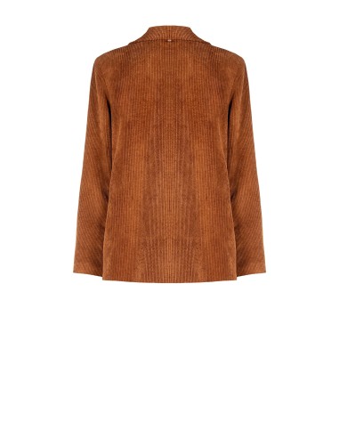 Blazer oversize em veludo cotelê com fendas laterais Rinascimento