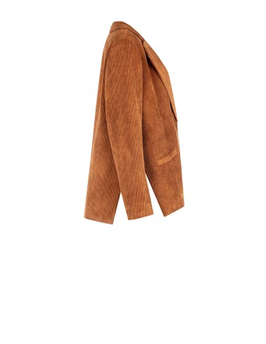 Blazer oversize em veludo cotelê com fendas laterais Rinascimento