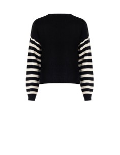 Camisola ampla às riscas em mistura de algodão Rinascimento 2