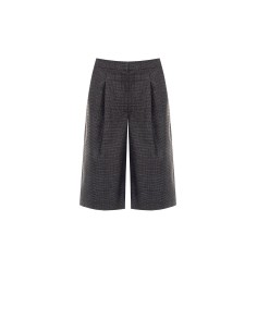 Bermuda em príncipe de Gales com pinças e bolsos Rinascimento