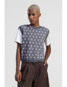 Colete Sem Mangas Com Padrão de Bolinhas Dixie