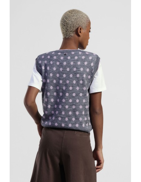 Colete sem mangas com motivo de bolinhas Dixie