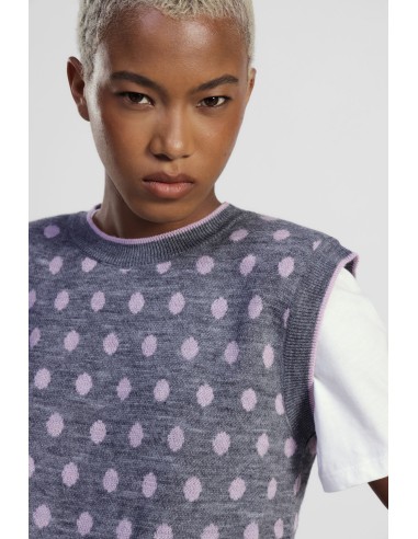 Colete Sem Mangas com Padrão de Bolinhas Dixie