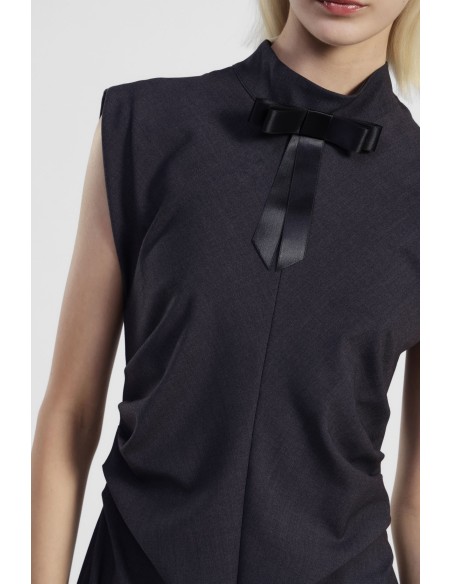 Vestido Midi Sem Mangas Com Laço Dixie