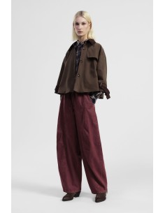 Calças Palazzo com Cós Elástico e Costuras à Vista Dixie