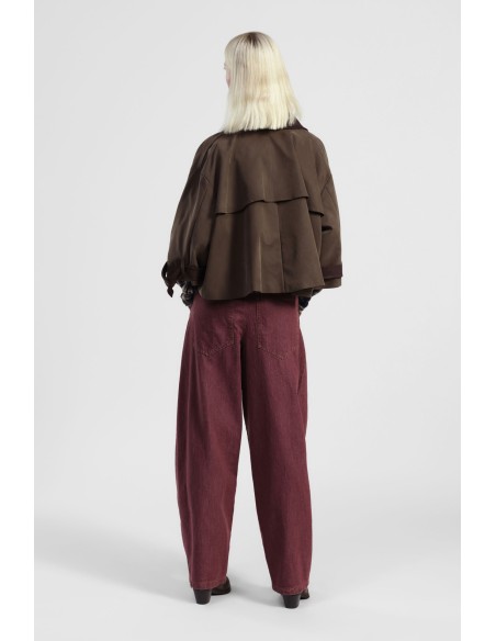 Calças Palazzo com Cintura Elástica e Costuras à Vista Dixie