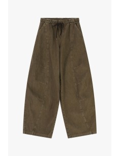 Calças Palazzo com Cós Elástico e Costuras à Vista Dixie 2