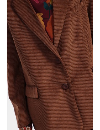 Blazer canelado com botões clássico Dixie