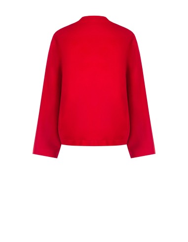 Casaco bomber oversize com botões tom sobre tom Rinascimento