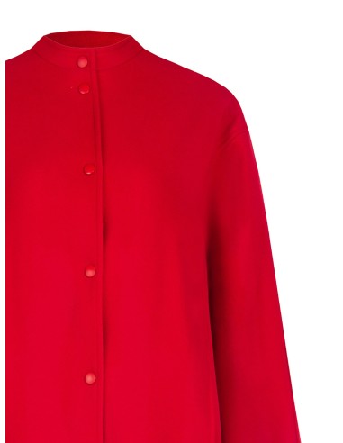 Casaco bomber oversize com botões tom sobre tom Rinascimento