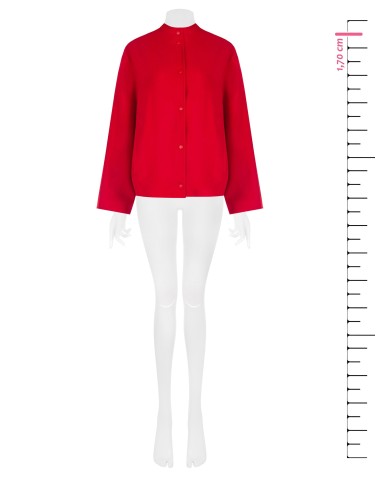 Casaco bomber oversize com botões tom sobre tom Rinascimento