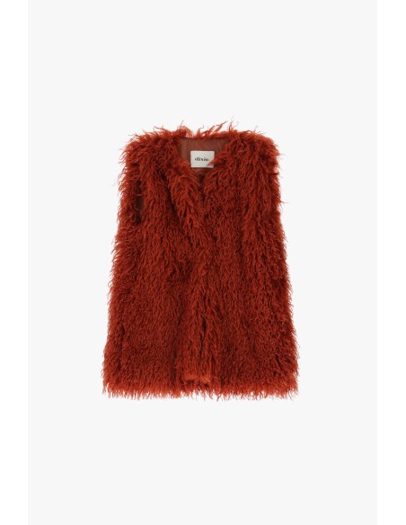 Colete em pelo ecológico com corte regular Dixie