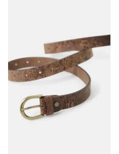 Cinto Fino Efeito Vintage Com Fivela Oval Dixie 2