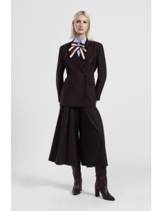 Calças palazzo amplas com pregas frontais Dixie