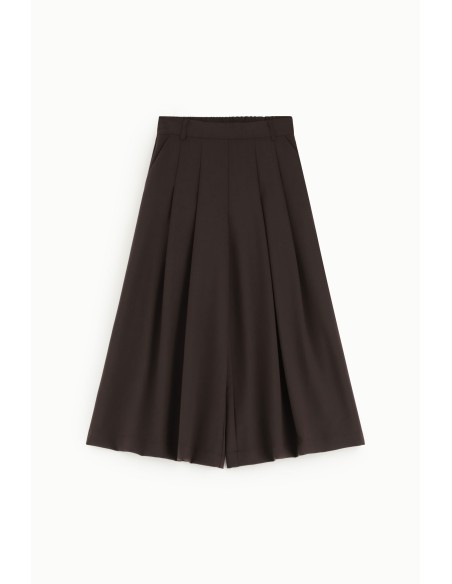 Calças palazzo amplas com pregas frontais Dixie