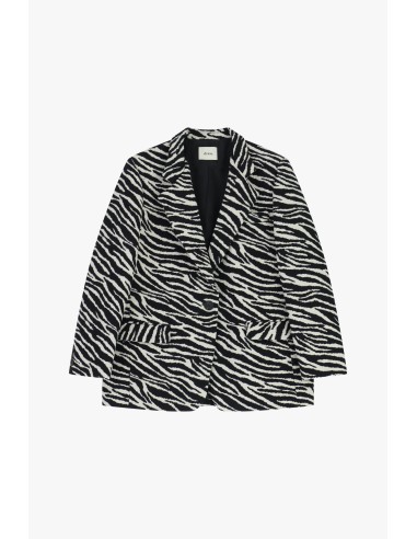 Blazer com padrão de zebra e bolsos aplicados Dixie