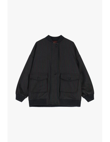 Bomber Con Bolsos Frontais E Punhos Canelados Dixie