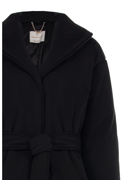 Casaco acolchoado longo estilo roupão com cinto coordenado Rinascimento