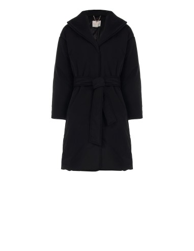 Casaco acolchoado longo estilo roupão com cinto coordenado Rinascimento