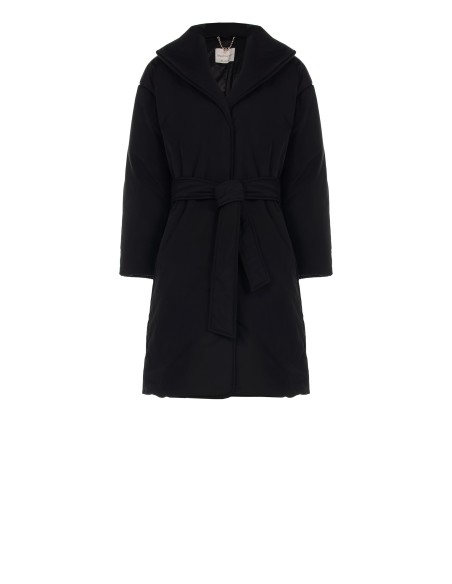 Casaco acolchoado longo estilo roupão com cinto coordenado Rinascimento