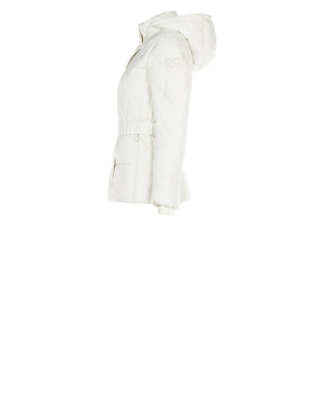 Casaco Curto Acolchoado Cinturado Com Cintura Elástica Coordenada E Capuz Removível Rinascimento